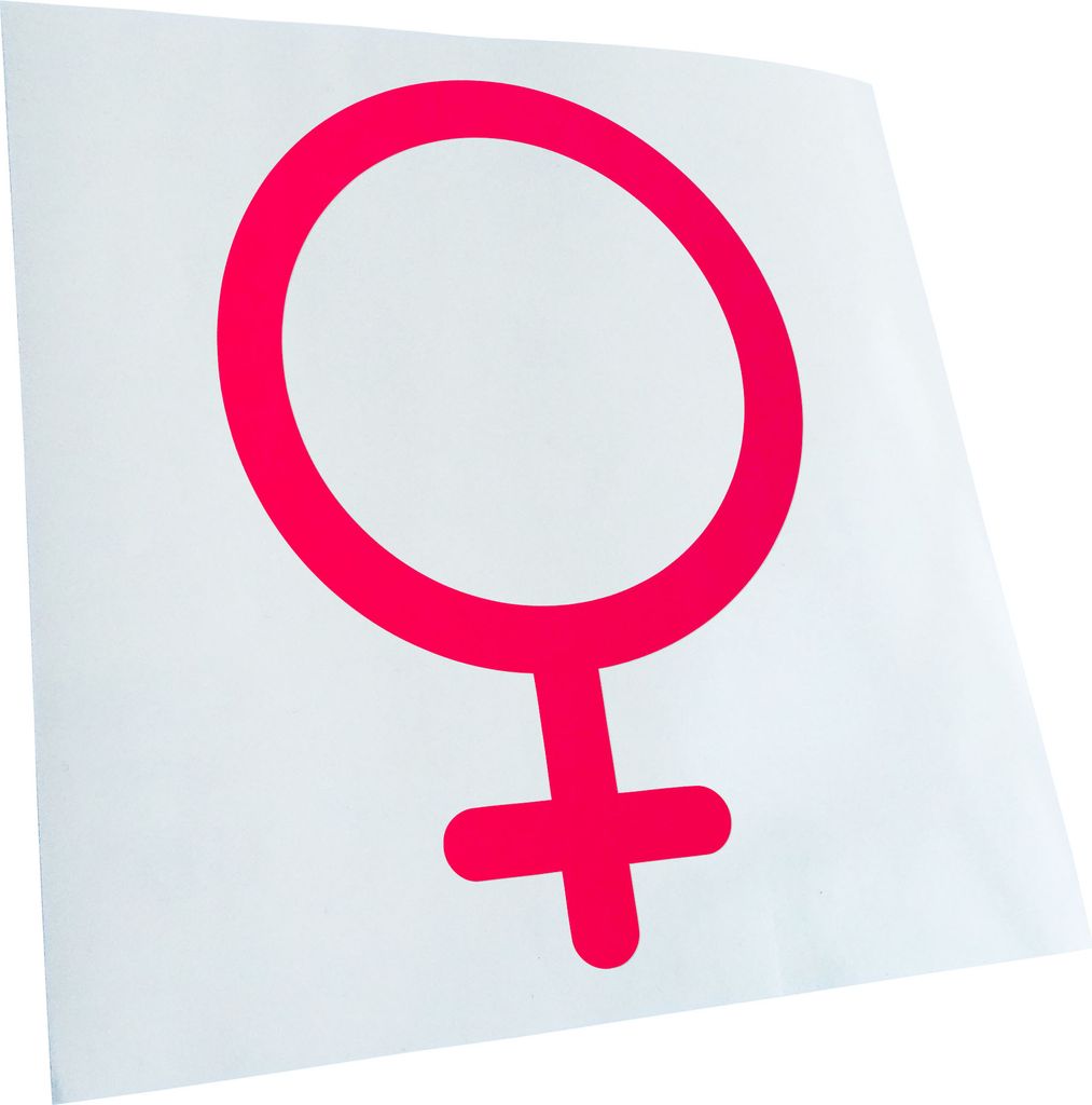 Kiwistar - Autoaufkleber - Weibliches Geschlecht - Neonpink - 40x28cm - Aufkleber für Auto, Laptop, Fahrrad, LKW, Motorrad mehrfarbig JDM Decal Ra...
