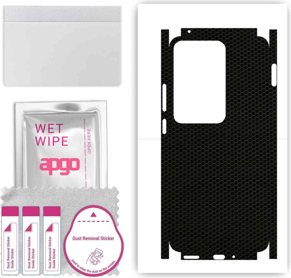 apgo Rückseite + Seiten Schutzfolie, Skin, kompatibel mit Oppo Reno11 F, Hinten Displayschutzfolie aus Vinylfolie, kratzfest, einfache Montage - M...