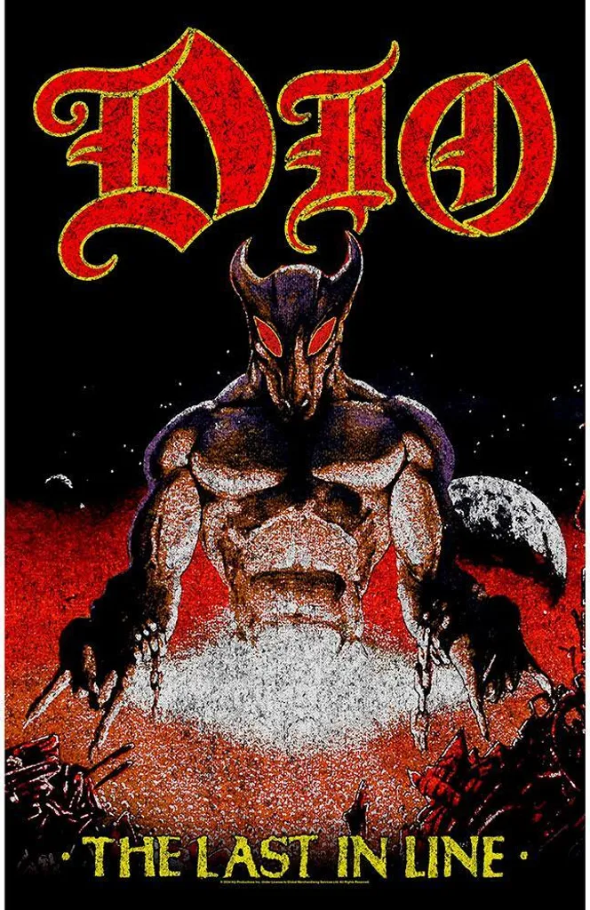 Poster Dio The Last In Line tissu RO12515 Noir et Rouge collector
