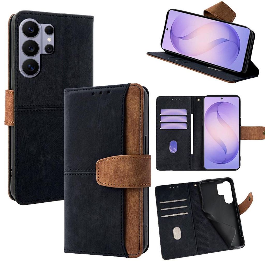 Handy Hülle Klapphülle Samsung Galaxy S26 Ultra RFID Schutz Kartenfach Schwarz