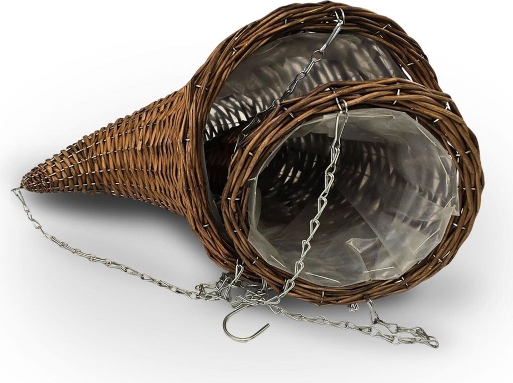 BLUMENAMPEL "FÜLLHORN" | 2er Set, Rattan | handgefertigt Produktbild 