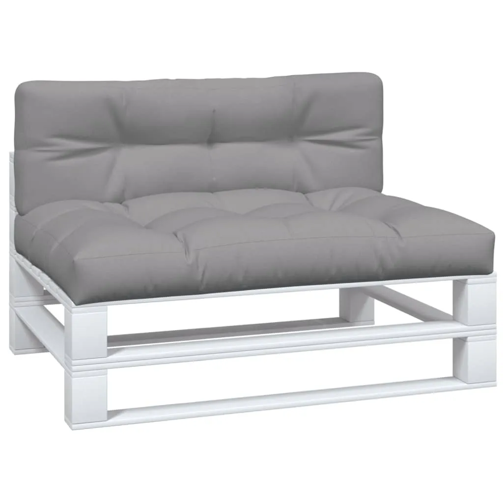 Cuscini Divano Pallet 2 Pezzi Grigio | Arredo Esterno Elegante e Pratico - 4