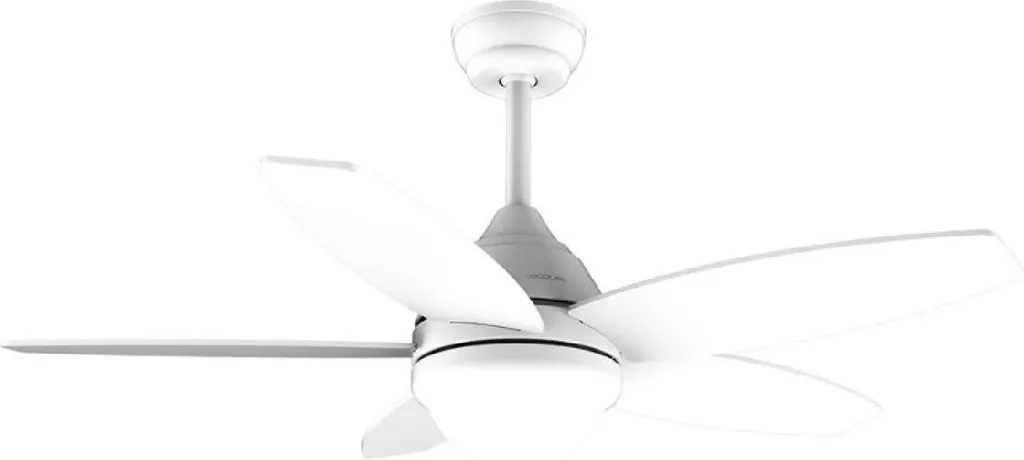 Ventilateur de Plafond avec Lampe LED et Télécommande Bois Clair 106cm