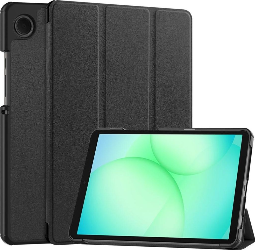 Samsung Galaxy Tab A11 Hülle - Coverup Tri-Fold Ständer Klapphülle mit Schlaf/Wach-Funktion - Schwarz