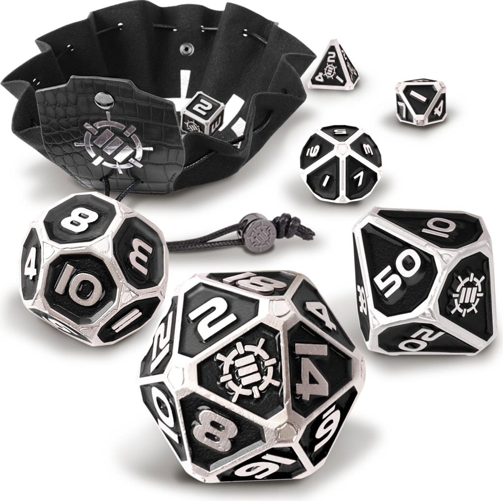 Enhance Tabletop Metal Dice Collectors Edition - Black (+)