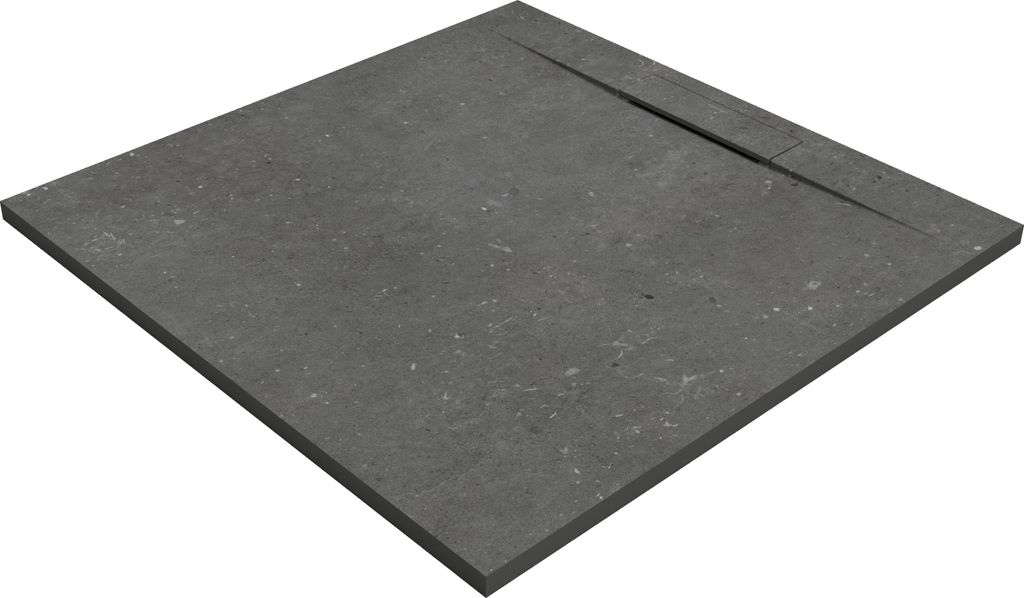 SANYCCES SIENA Rechteckige Duschwanne SanyDur Gel Coat 100 x 100 cm, Fossil grau