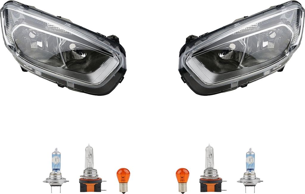 Johns, Scheinwerfer Links Rechts Set Osram Nightbreaker Laser passend für Ford Transit