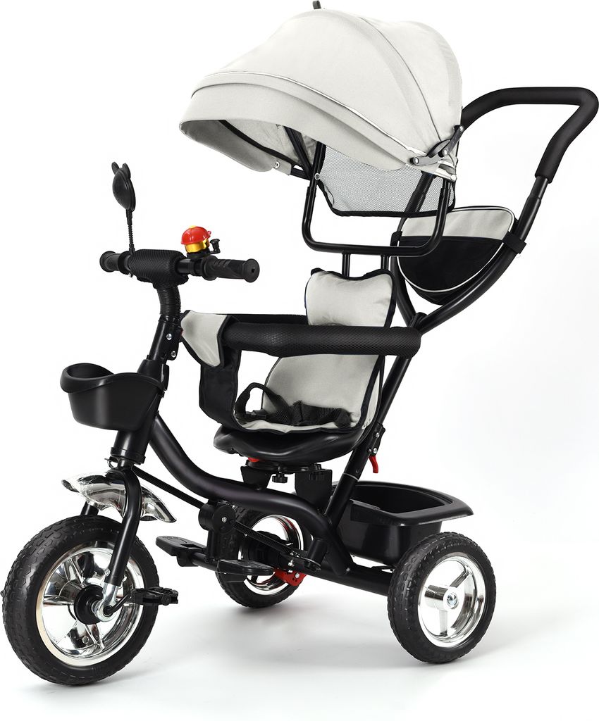 4 in 1 Baby-Dreirad Kinderdreirad Lenkstange Fahrrad Baby Produktbild 