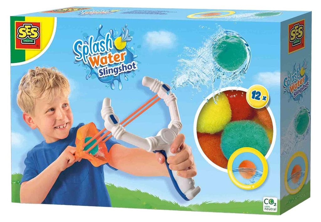 SES Creative 02315 Splash Wasserballschleuder 12 Wasserbomben Wiederverwendbar, Ballwerfen, 5 Jahr(e)