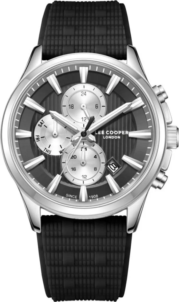 Montre homme Lee Cooper Albert en acier inoxydable argenté