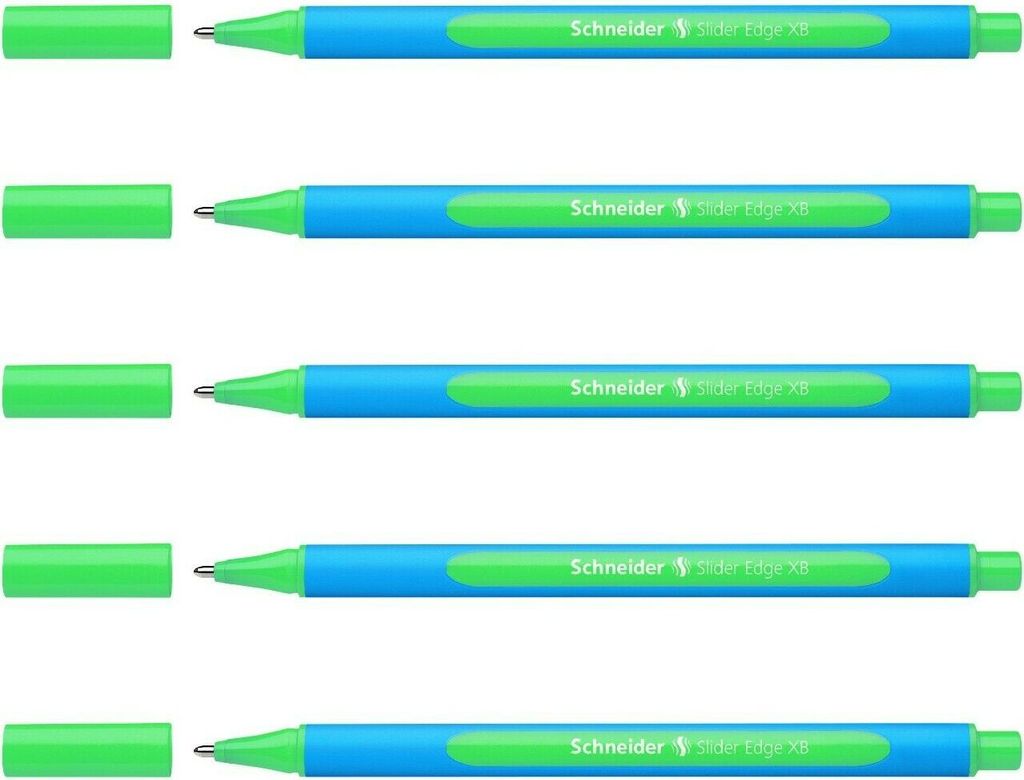 Schneider Kugelschreiber Slider Edge XB - 5er-Set grün