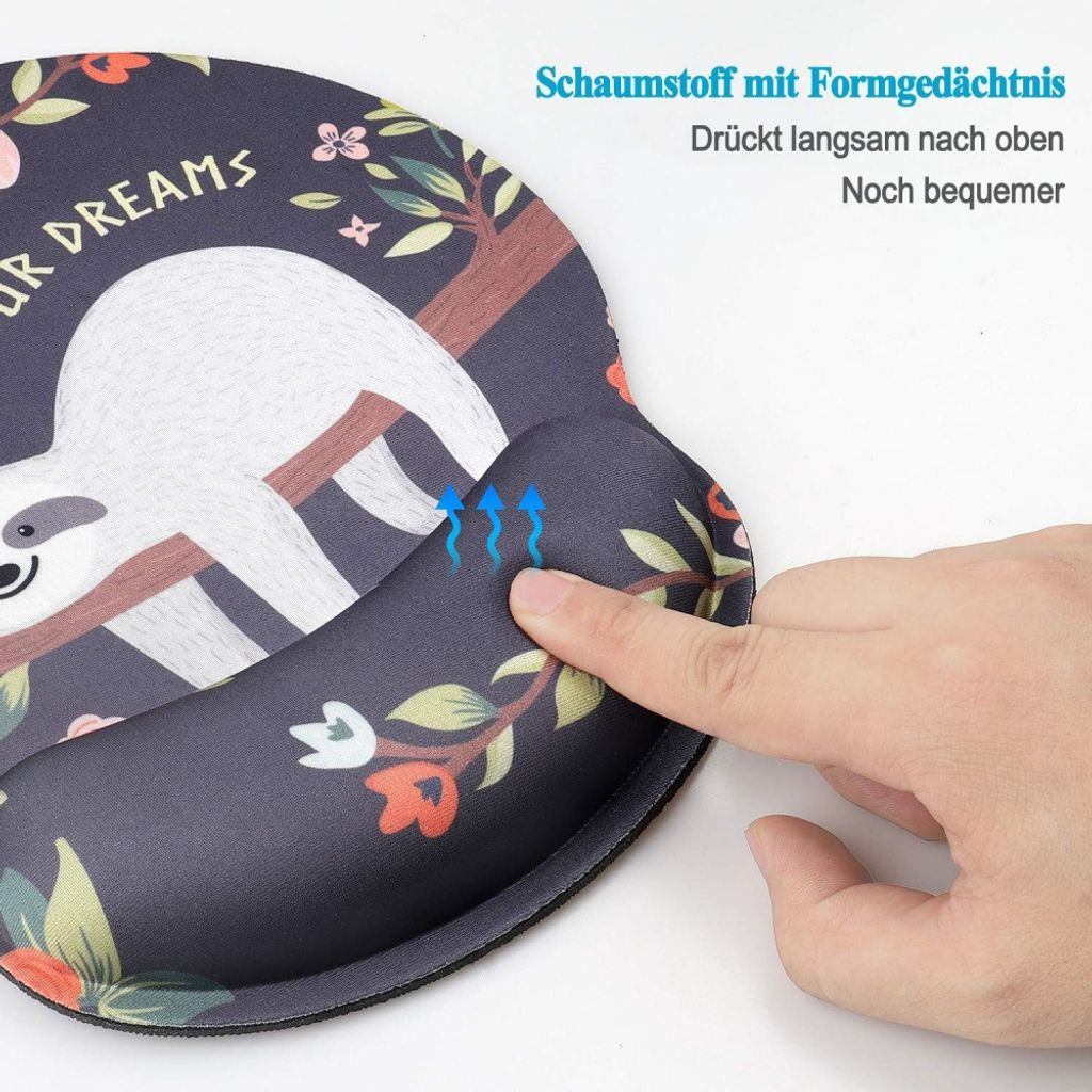 828QH Mousepad Mit Handgelenkauflage – 20x24 Cm, Bedruckt, Gummiert