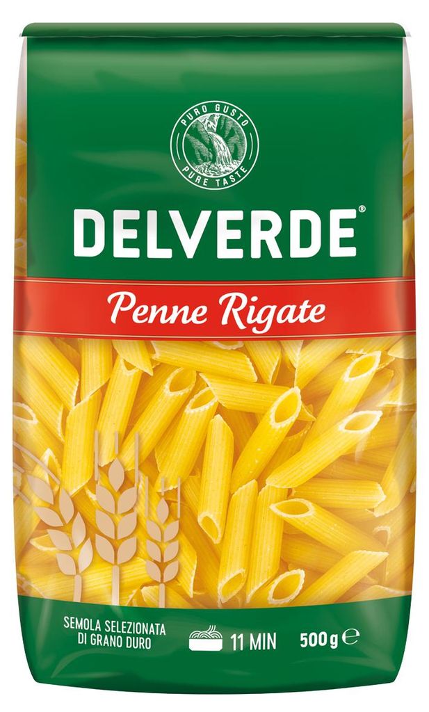 Delverde 8000270013085, Penne, 500 g, 11 min, 347 kcal, Obrázek produktu 