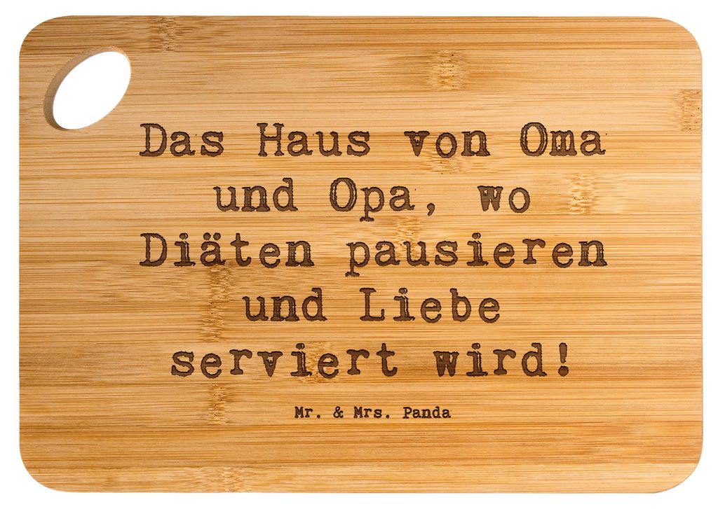 Mr. & Mrs. Panda Frühstücksbrettchen Spruch Großelternliebe - Transparent - Geschenk, Weisheit, Küchenbrett, Familie, Frühstücksbrett, Holzbr...