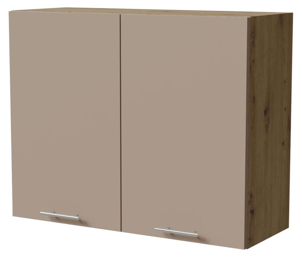 Küchenhängeschrank BRERRA 90x72cm 2-türig lackiert Farbe wählbar BR-W3/90 RAL 1016 graubeige Matt eiche artisan