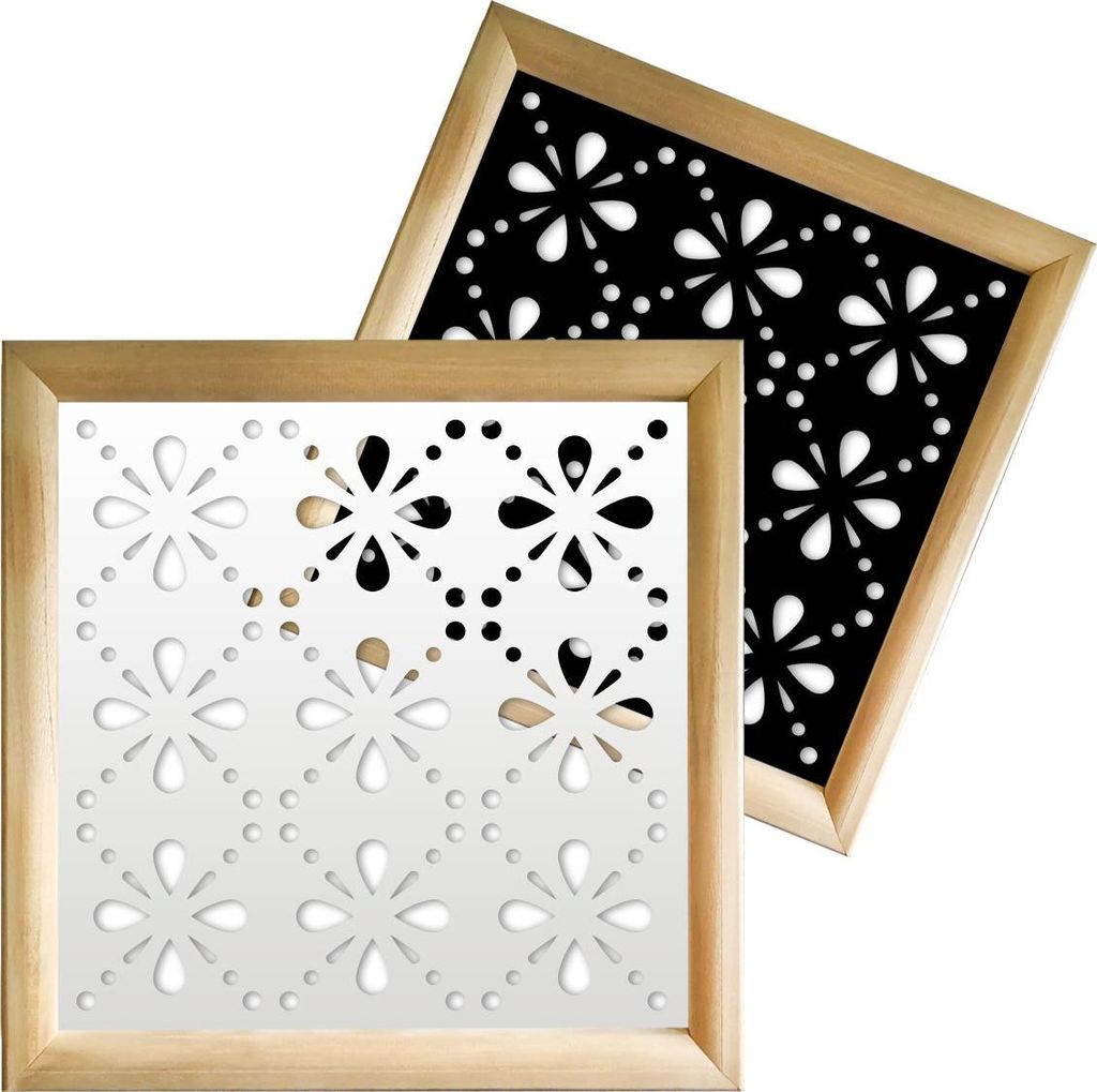 BLEE - Moduli Decorativi in holz e PVC 73x73 cm schwarz
