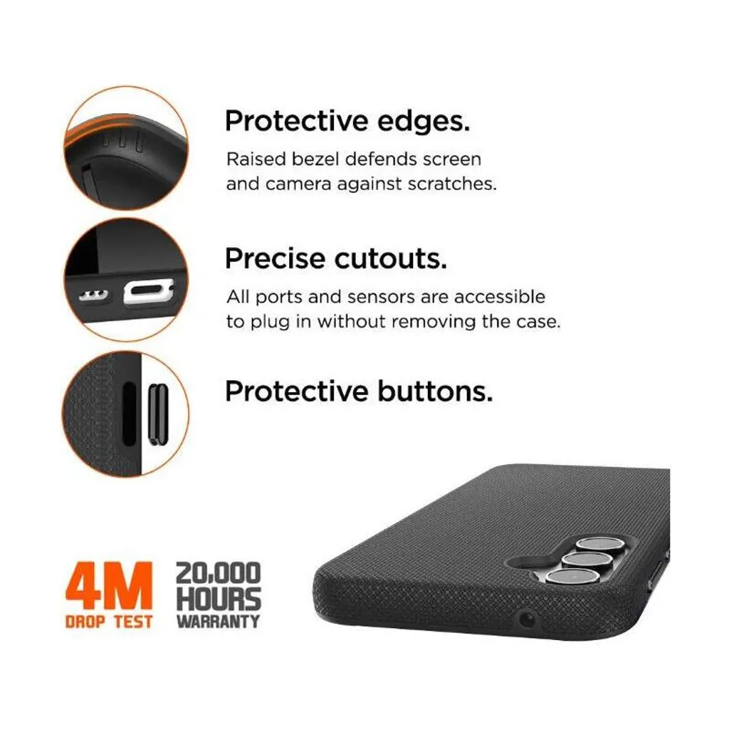 Coque Samsung A35 Eiger North Case Noire pour Usage Intensif et Extérieur