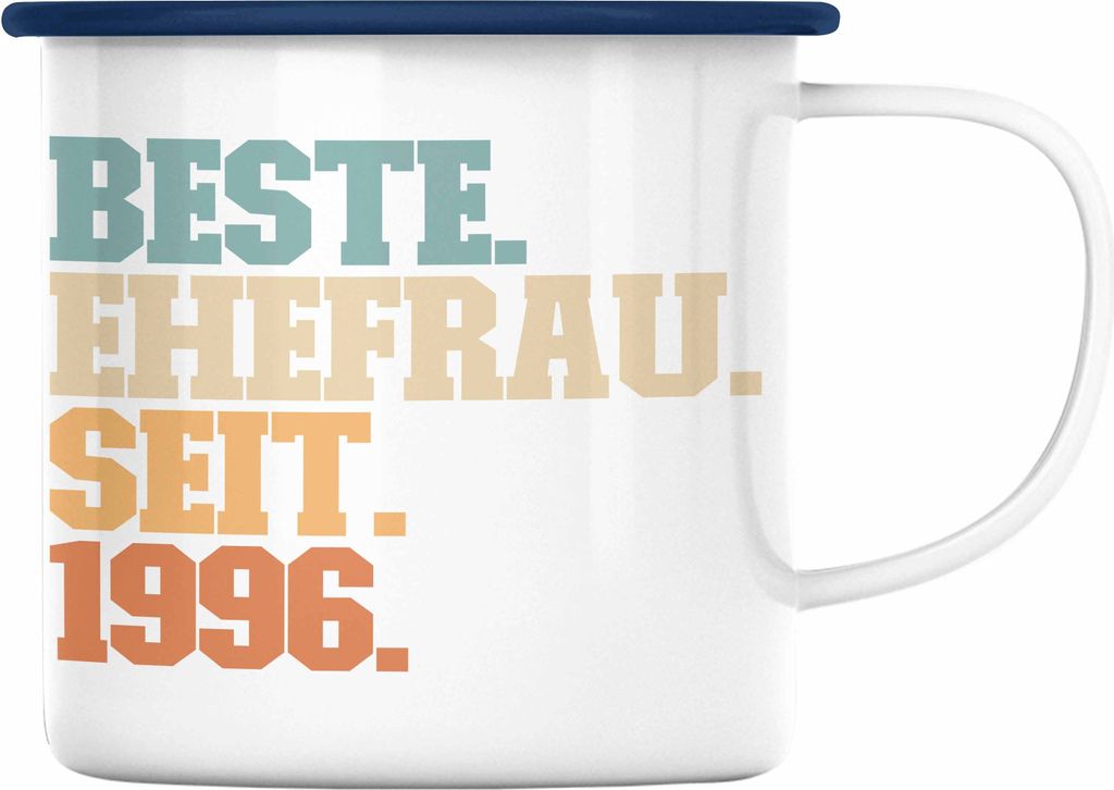 Trendation - Beste Ehefrau Seit 1996 Geschenk Jahrestag (Blau)