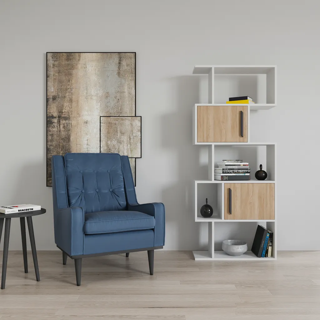 Désencombrez votre intérieur avec la Bibliothèque Raven 172 cm Blanc Bois