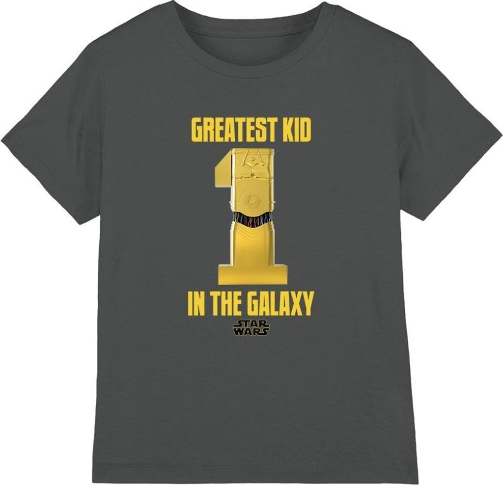 Star Wars - "Greatest Kid" T-Shirt für Kinder TV4311 (104) (Holzkohle)