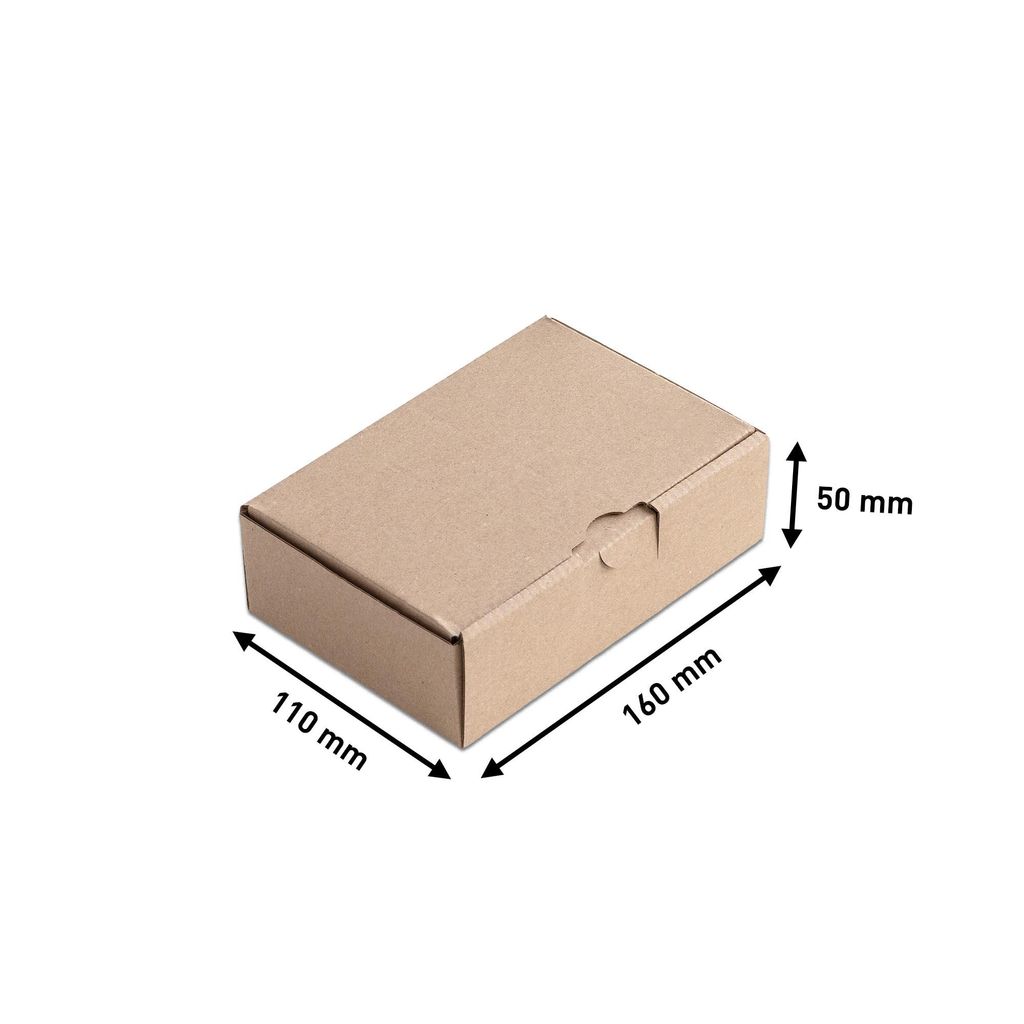 Maxibriefkarton 160x110x50 mm von Händlerbund, braun Produktbild 