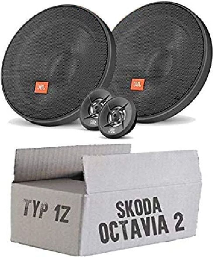 Lautsprecher Boxen JBL 16,5cm System Auto Einbausatz - Einbauset passend für Skoda Octavia 2 1Z Heck - justSOUND