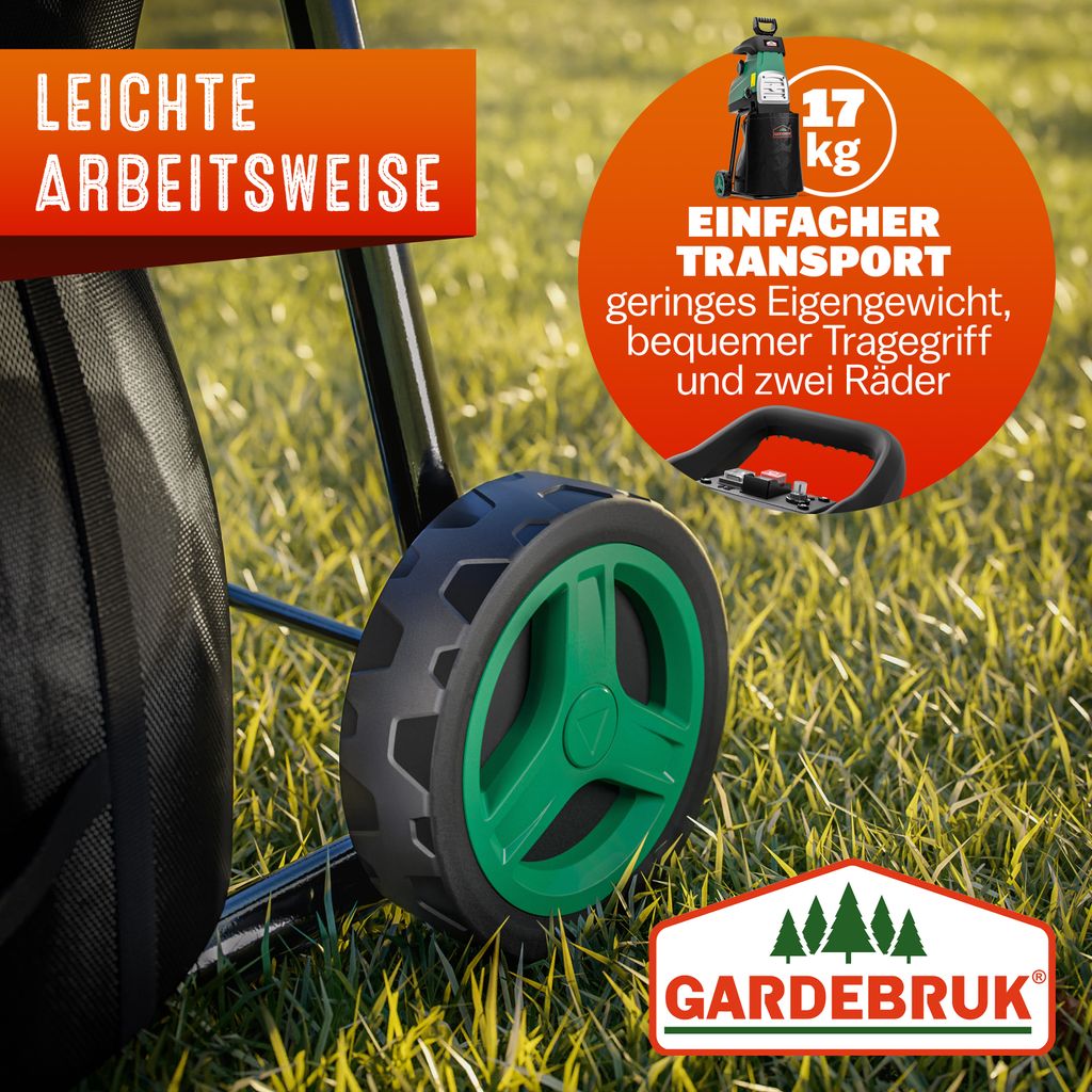 GARDEBRUK® Leisehäcksler 3100 W max. 44 mm Aststärke Produktbild 9