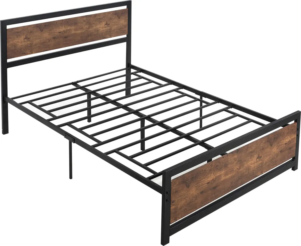 Lit Double Moderne 140x190 cm Idéal pour Chambre Adulte ou Studio Chic