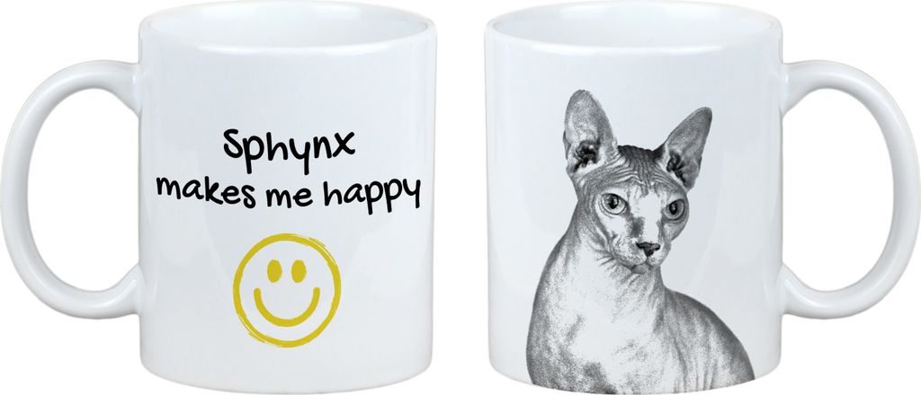 Sphynx - Tasse mit Katze, fröhliche Tasse für Hundefreunde, personalisiertes Geschenk der Marke Art-Dog
