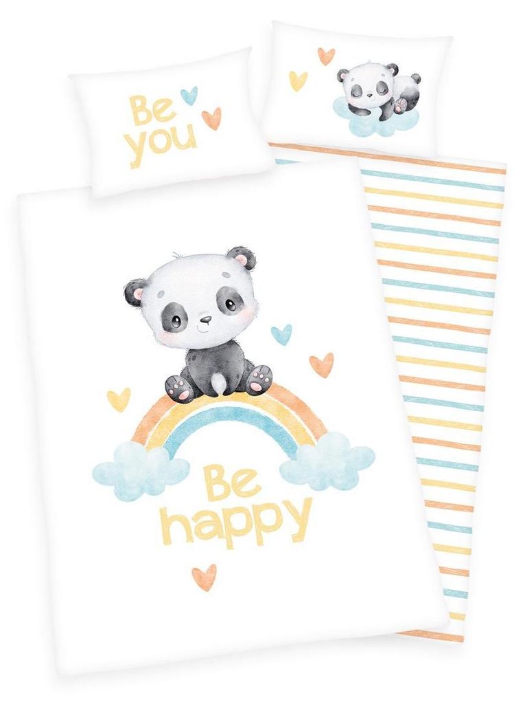 Detská posteľná bielizeň Panda Rainbow 100x135cm 40x60cm Obrázok produktu 