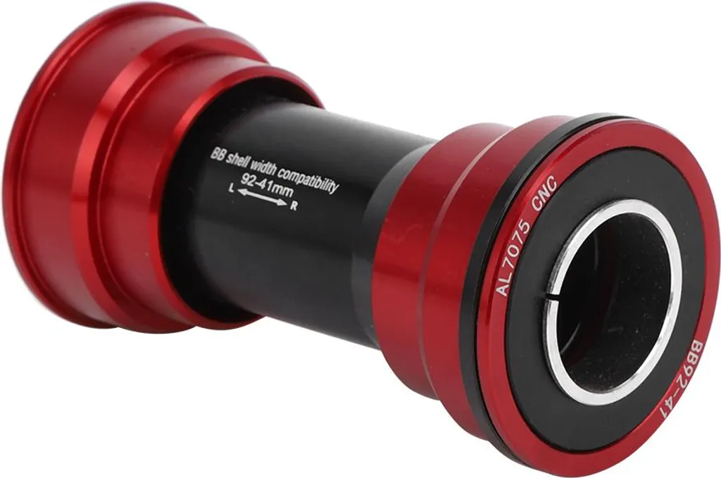 Alomejor Pédalier VTT BB91 BB92 Intégré Manivelle Creuse Rouge - 7
