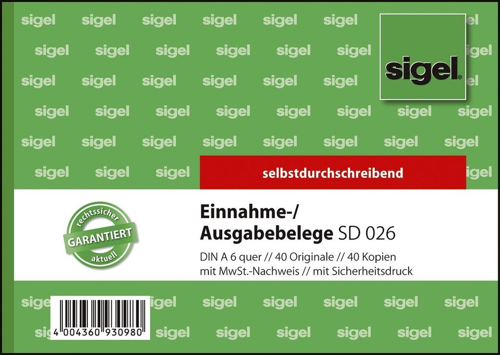 Sigel® SD026 Cartellini di emissione/ricevimento con stampa Immagine del prodotto 