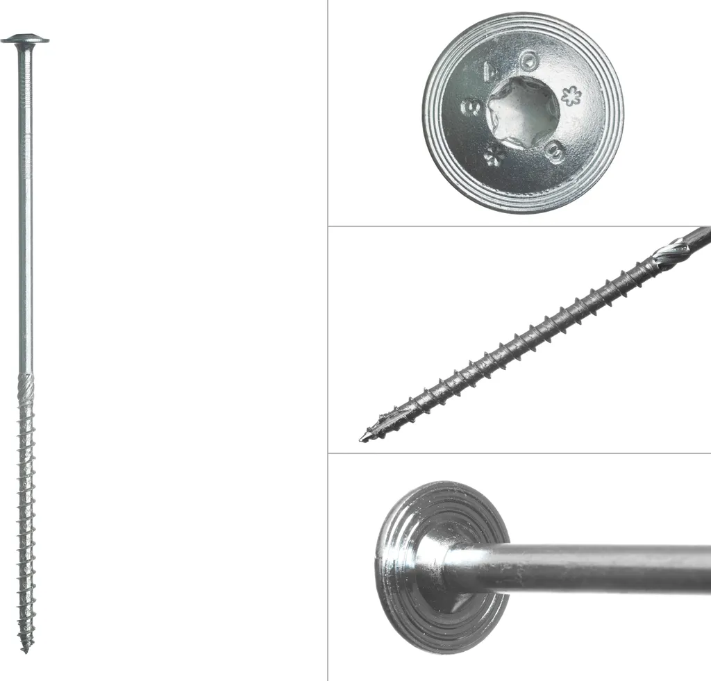 Vis à tête plate Galvanisées 8 x 240 mm Torx - Boîte de 50 pièces pro