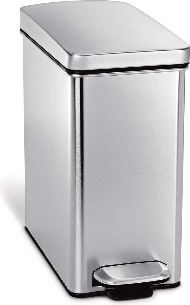Poubelle inox 50L anti-odeur argentée : fini les déchets encombrants