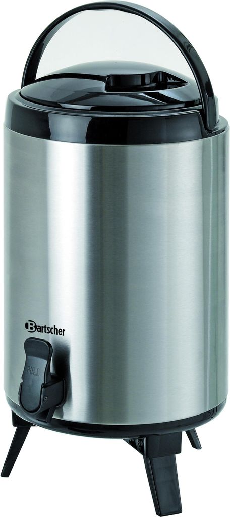 Bartscher Iso-Dispenser 9L-1 für kalte oder heiße Getränke, 9 Liter, Edelstahl, 150981