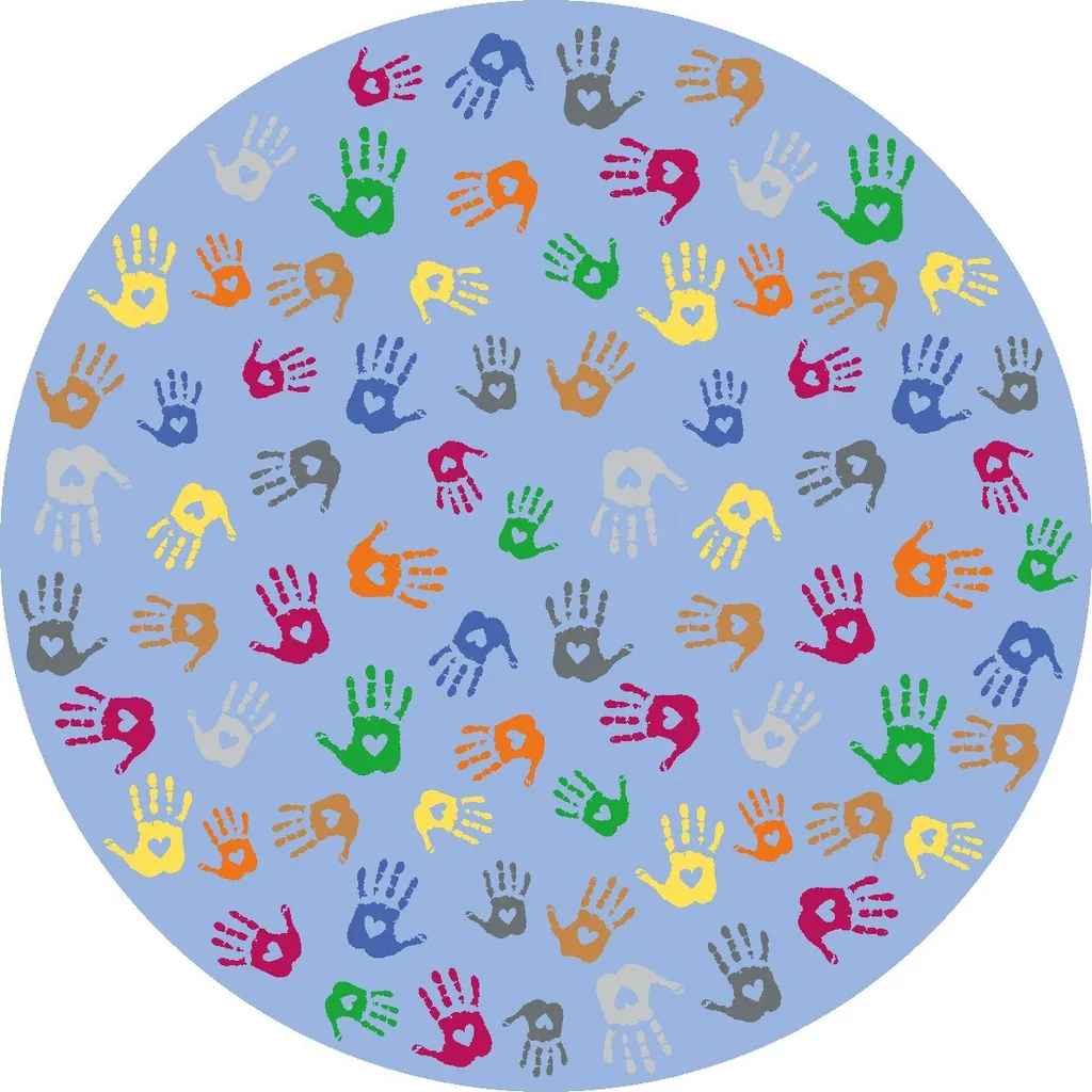 Tapis rond pour enfants 200 cm idéal pour aire de jeux et coin lecture