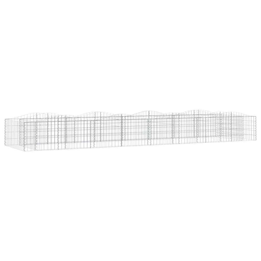 Gabionen-Hochbeet mit Hochbogen 600x100x50 cm Verzinktes Produktbild 