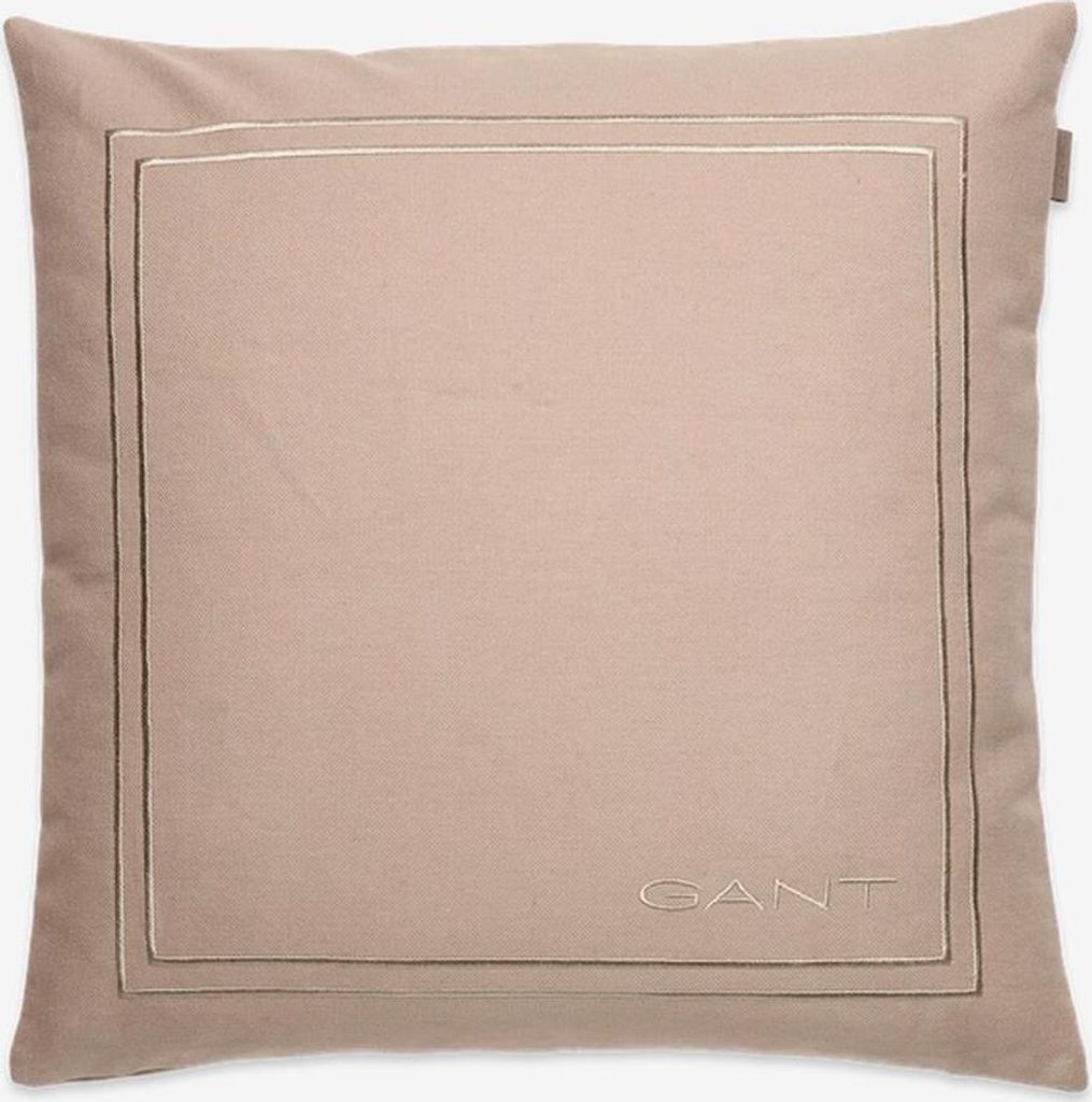 GANT Logo Zierkissen Farbe Light Taupe Größe 50x50