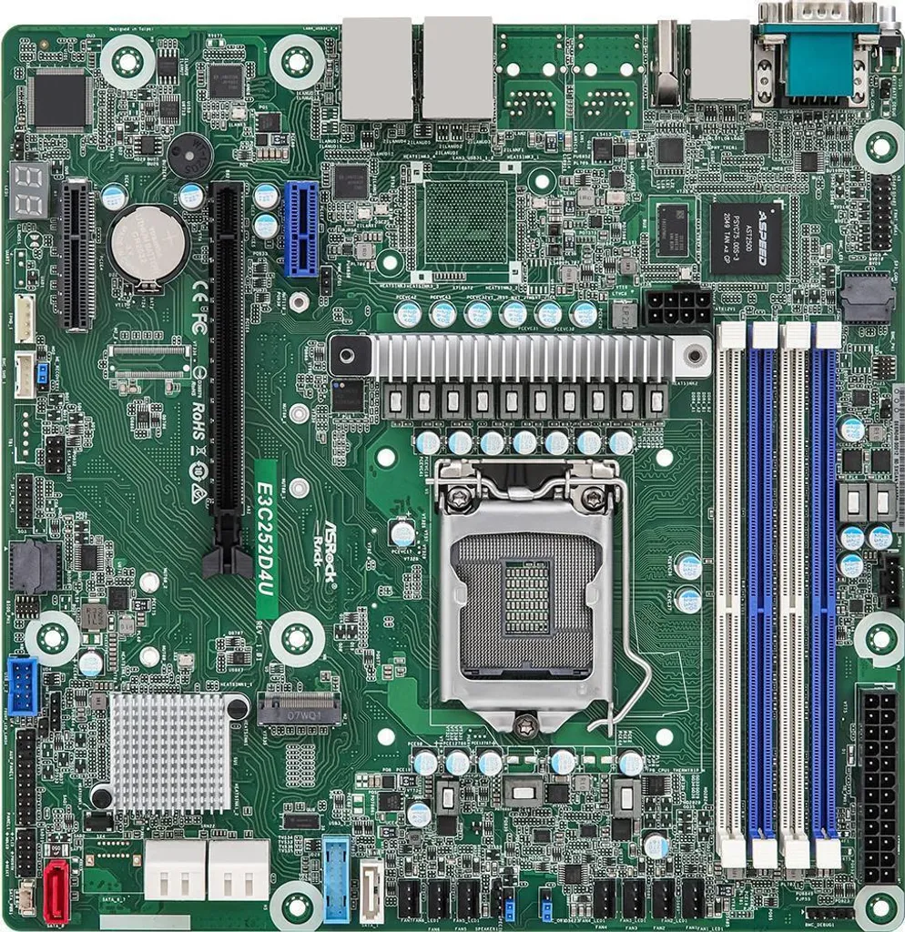 Carte Mère Asrock E3C252D4U Idéale pour Serveur NAS et Hébergement