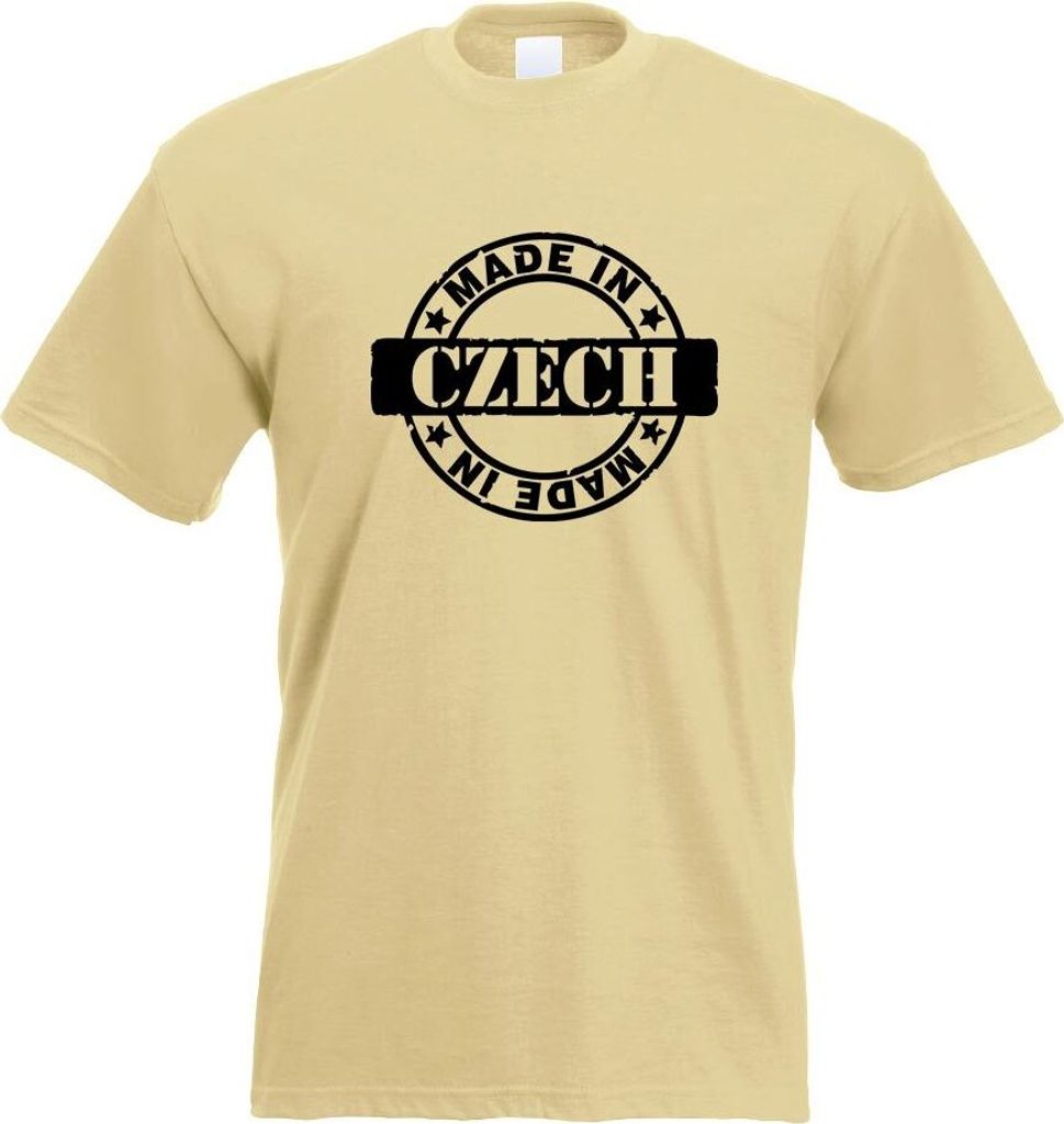 Kiwistar - T-Shirt - Khaki - Czech Motiv Bedruckt Funshirt Design Print - mit Motiv Bedruckt - Funshirt Design - Sport - Freizeit - Herren - L