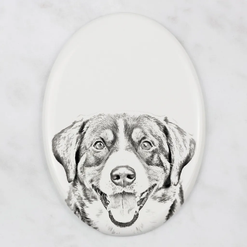 Art-Dog Targa Commemorativa Bovaro dell'Entlebuch | Ceramica Ovale - 3