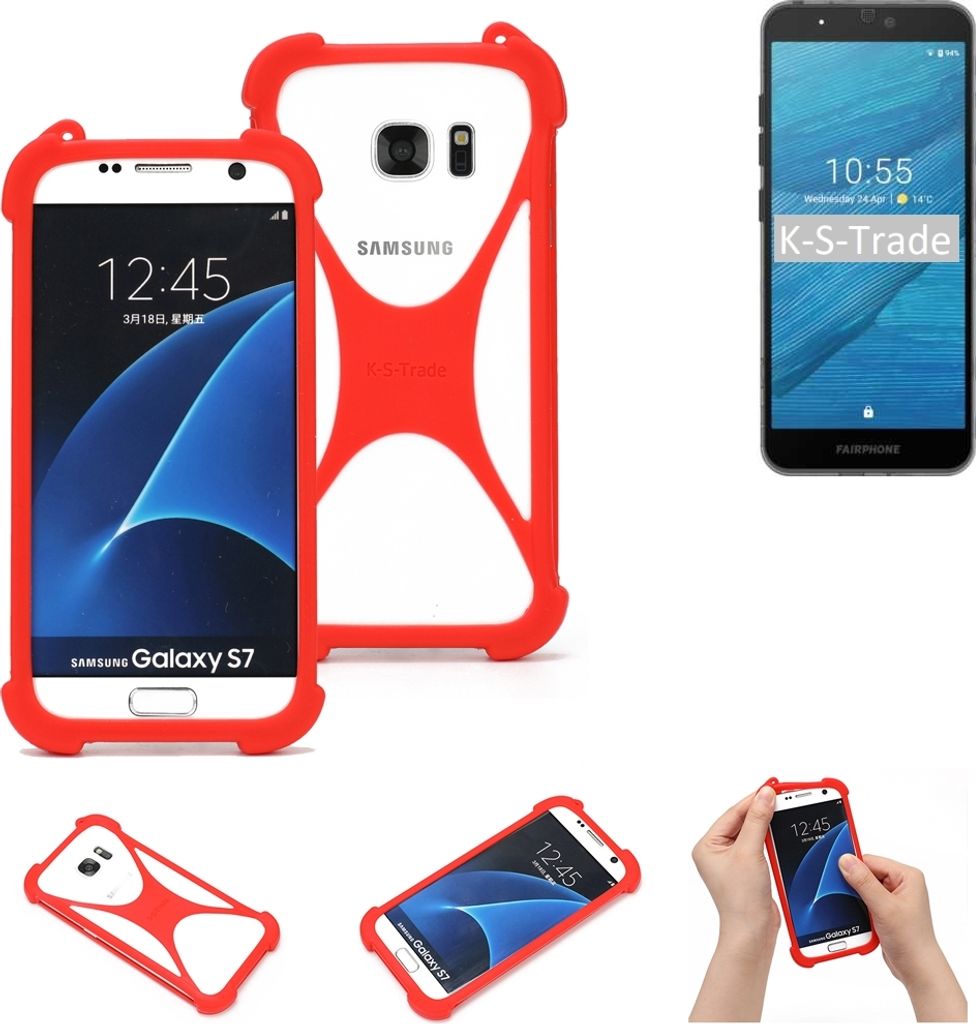 K-S-Trade Handy-Hülle kompatibel mit Fairphone Fairphone 3 Schutz-Hülle Bumper Silikon Schutz Hülle Cover Case Silikoncase Silikonbumper TPU