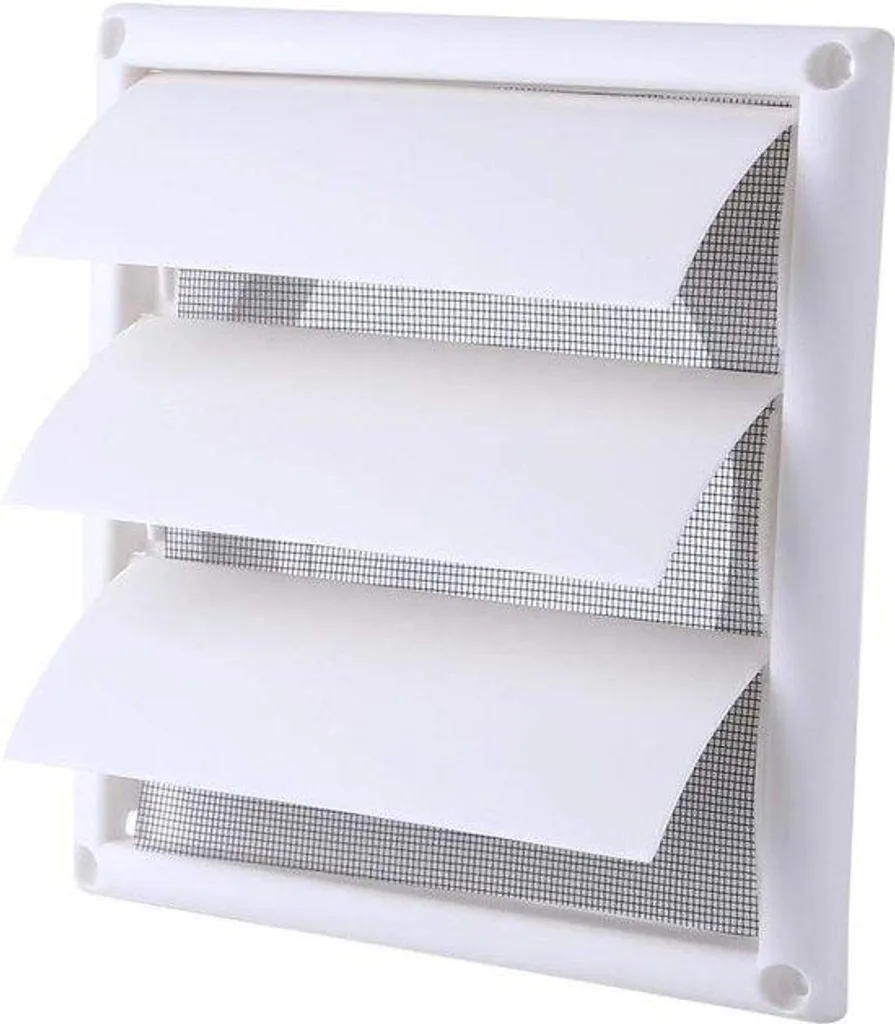 Diffuseur à lamelles 20x20 cm extérieur pour ventilation permanente mur