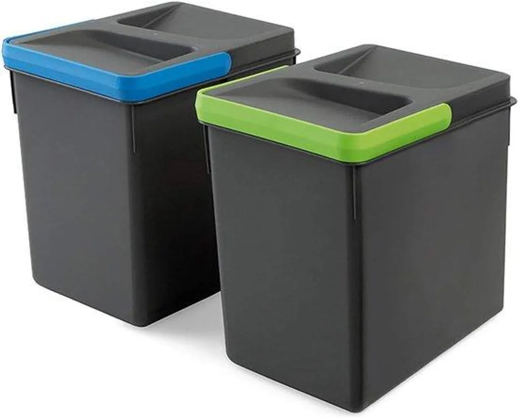 Lot de 2 poubelles de 6 litres personnalisables Modèle Compact Séries P2