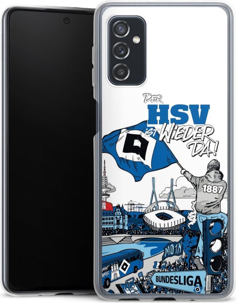 DeinDesign Handyhülle für Samsung Galaxy M52 5G Silikon Hülle Case Smartphone Schutzhülle Aufstieg Hamburger SV Offizielles Lizenzprodukt