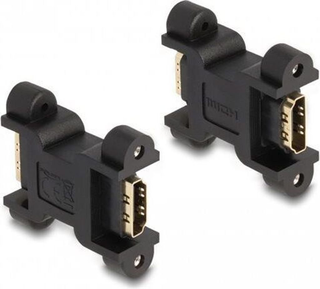 DELOCK Adapter HDMI Buchse zu Buchse mit Schraubanschluss