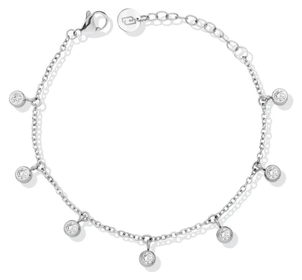 Bracelet en acier avec cristaux pour soirée et quotidien - Chic LJ2925