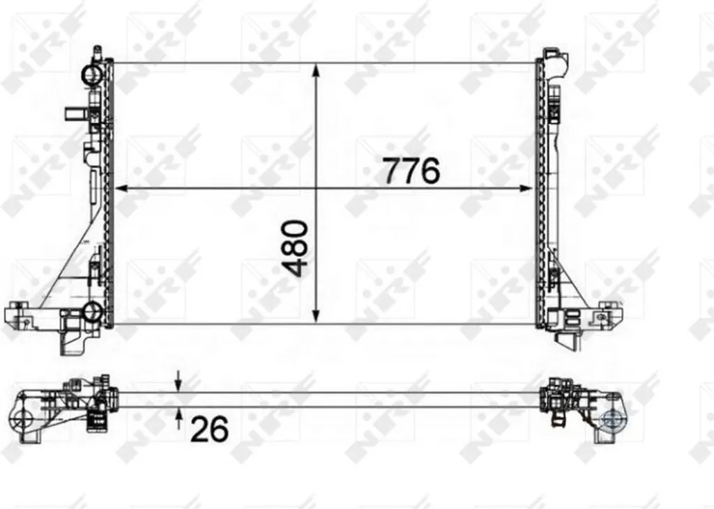 Radiateur NRF 58482 pour Movano B (X62) - Équivalent OE 2140000Q2A