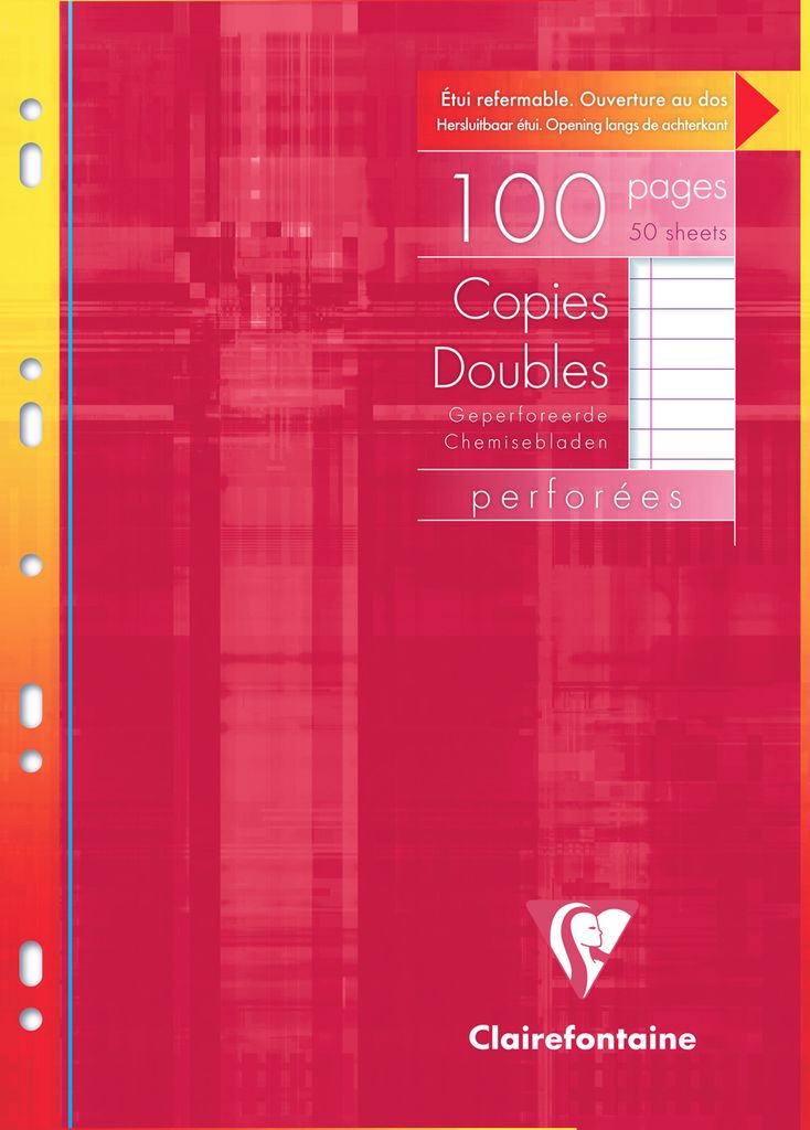 Clairefontaine 10x Klausurbogen (Doppelblätter) A4 in Pack. 100 Seiten lin 4725C