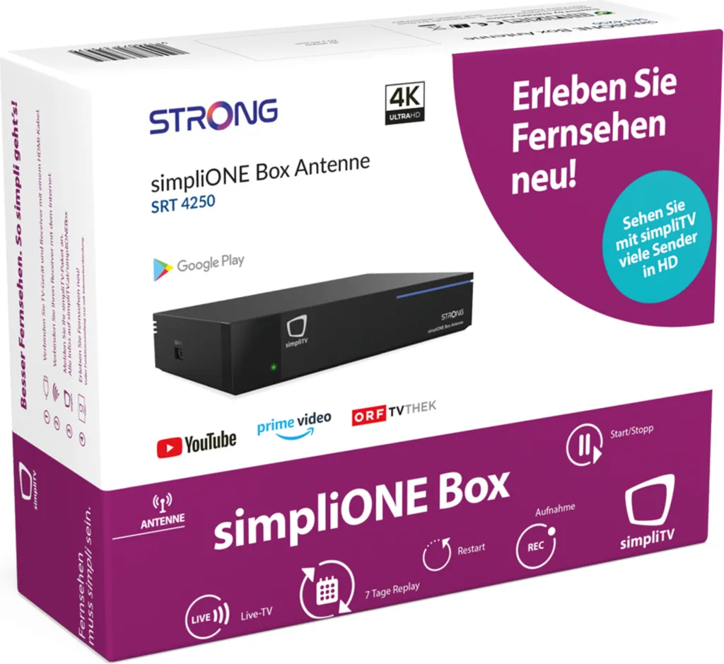 Décodeur Satellite Simplitv Strong Box SRT4250 avec Résolution Full HD - 3